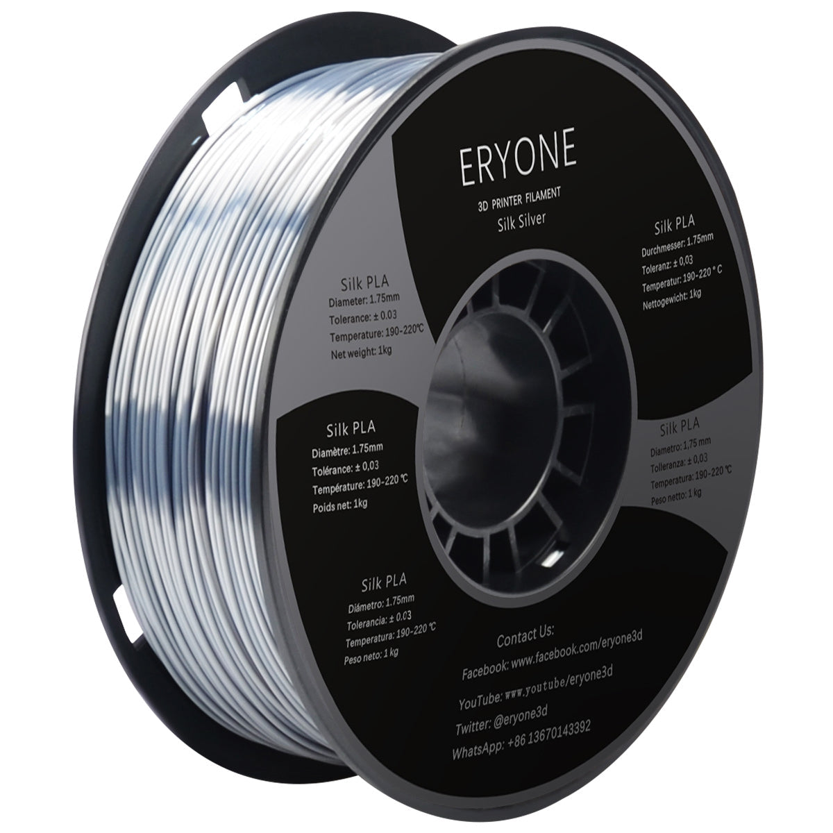 ERYONE Premium 1.75mm Silk PLA Filament 1kg
