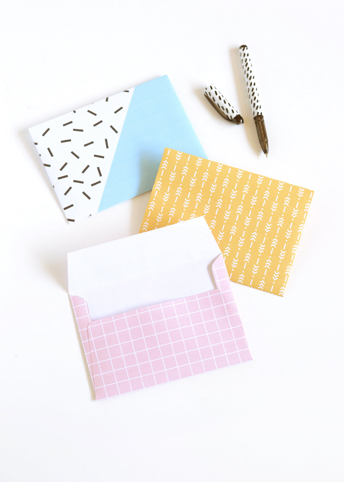 diy printable patterned envelopes makeandtell
