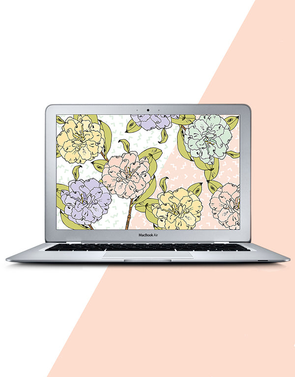 Pastel flower desktop and ipad wallpaper - click through for the free download!