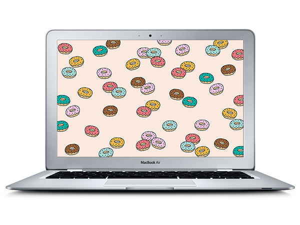 Free donut desktop and iPad wallpaper