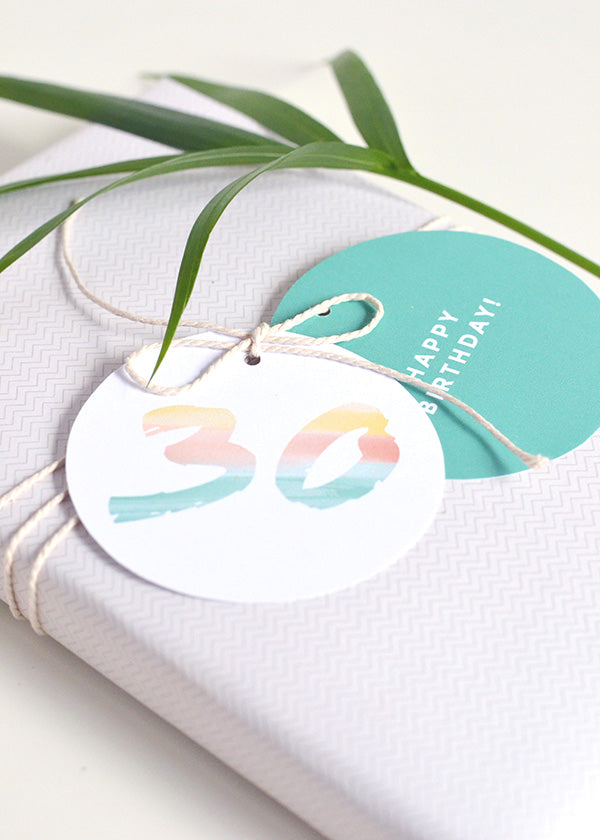Printable age birthday gift tags | Make and Tell