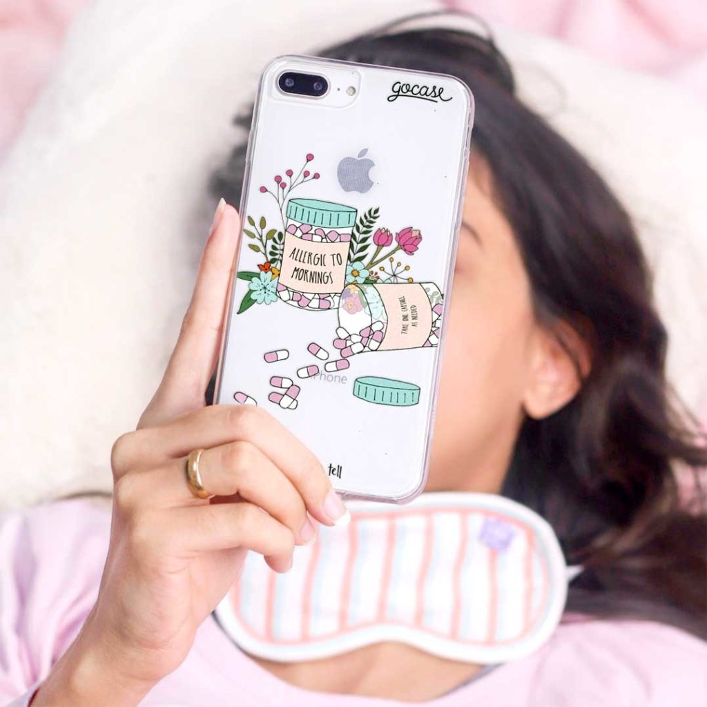 Allergic to Mornings phone case - Make and Tell on Gocase