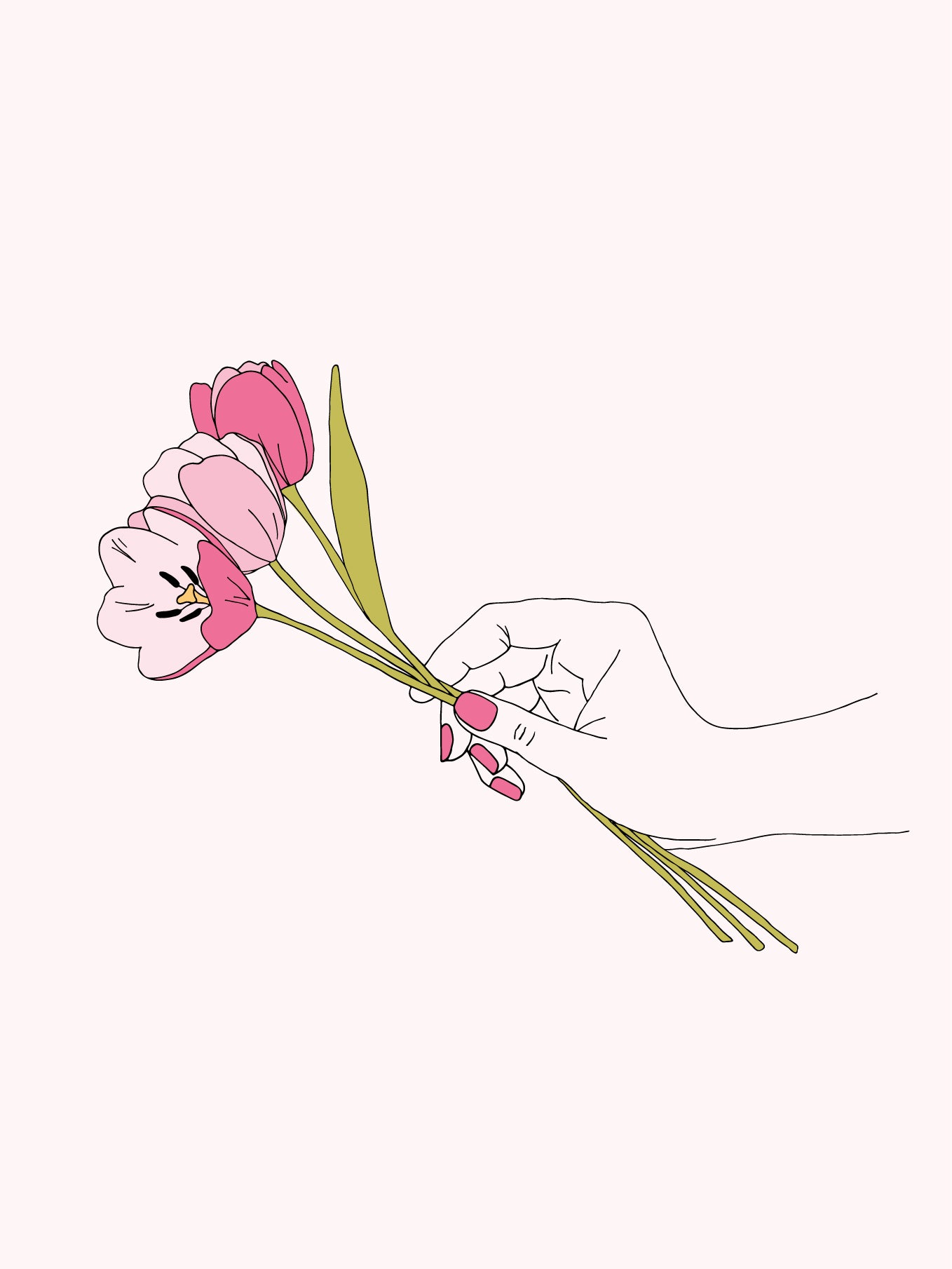 Hand holding flowers wallpaper - free download for desktop, iPad and iPhone