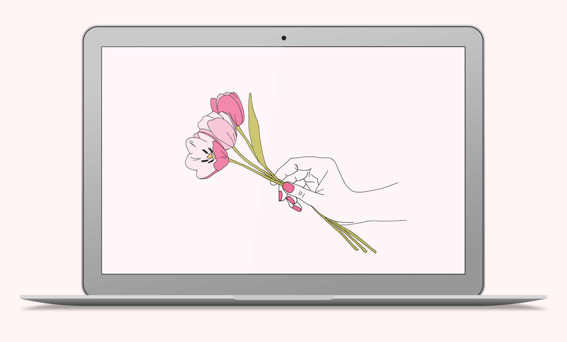 Hand holding flowers wallpaper - free download for desktop, iPad and iPhone