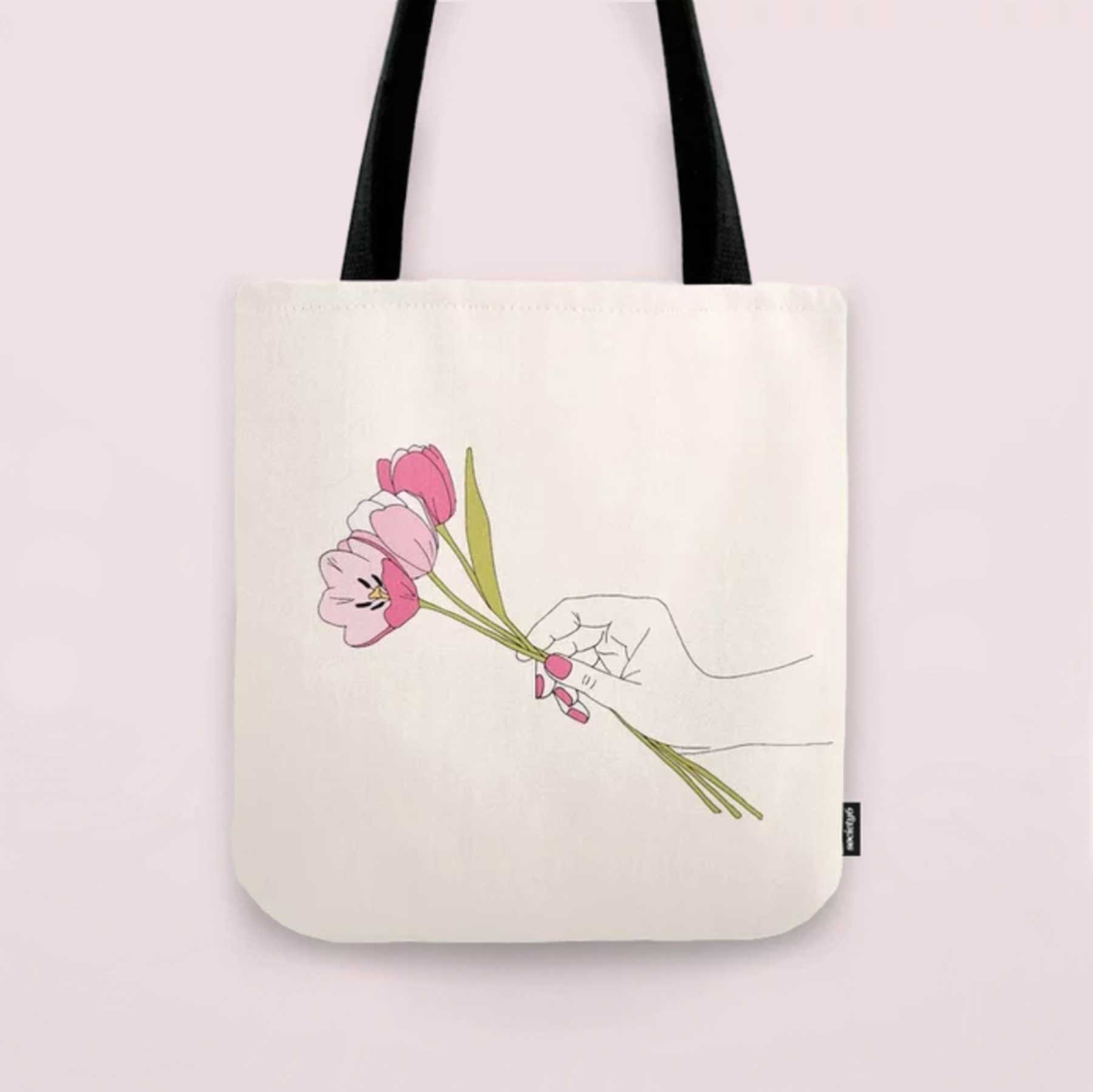 Bouquet tote bag - Make and Tell on Society6