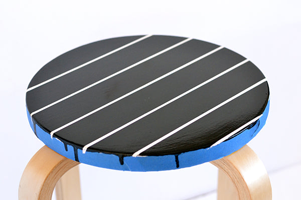 DIY grid stool makeover step 7