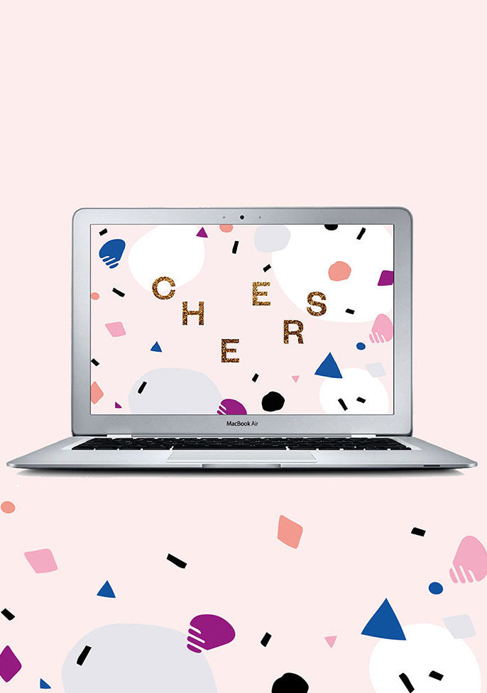 Cheers to the new year desktop and iPad wallpaper