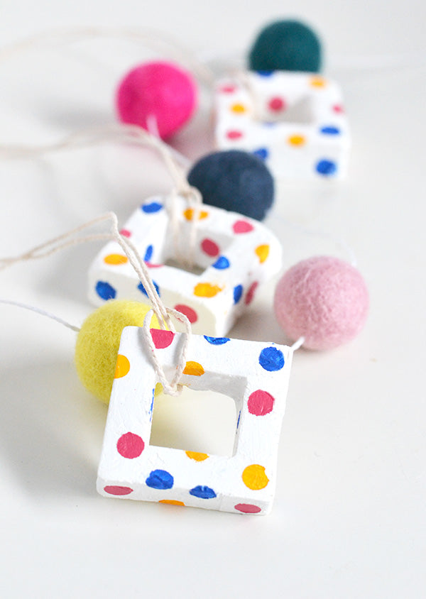 clay confetti ornaments