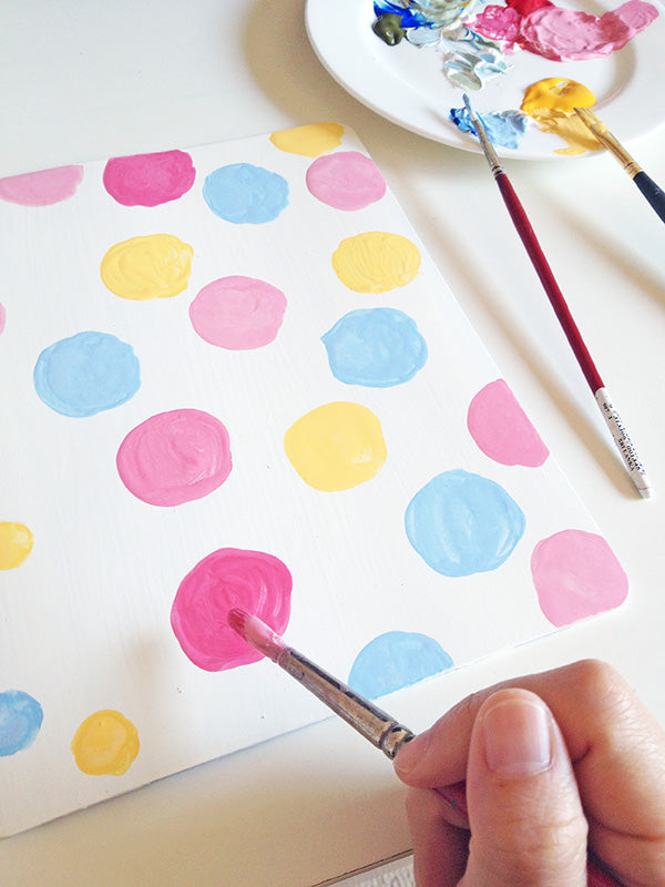 DIY confetti/polka dot mouse pad