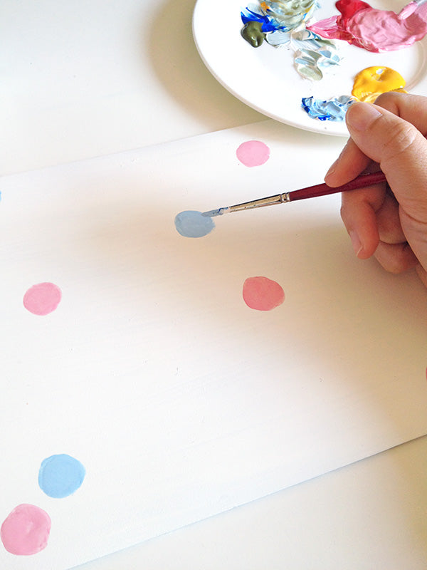 DIY confetti/polka dot mouse pad