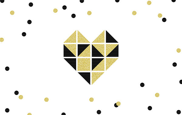 Geometric heart desktop wallpaper