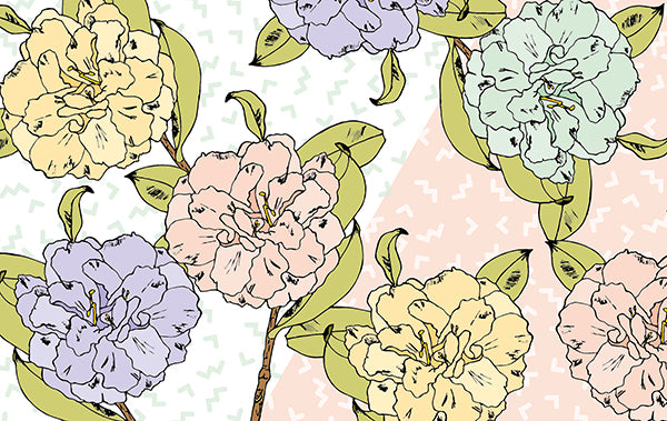 Pastel flower desktop and ipad wallpaper - click through for the free download!