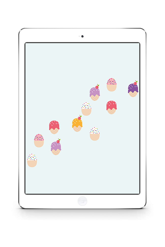 Ice cream and sprinkles easter egg desktop and iPad wallpapers
