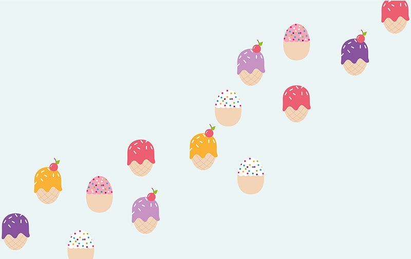 Ice cream and sprinkles easter egg desktop and iPad wallpapers