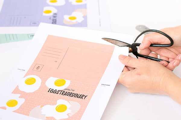 Free printable punny egg postcards