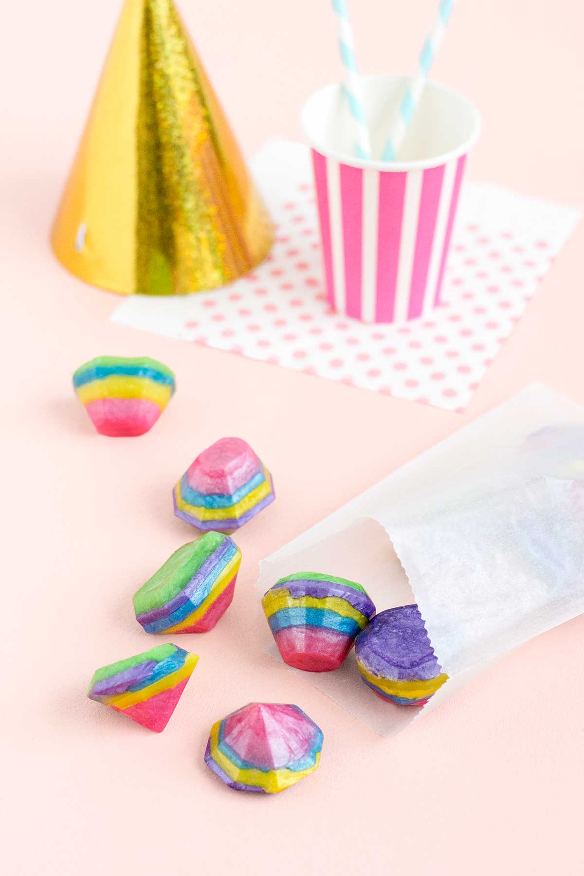 DIY rainbow gem soaps - Make and Tell for Etsy