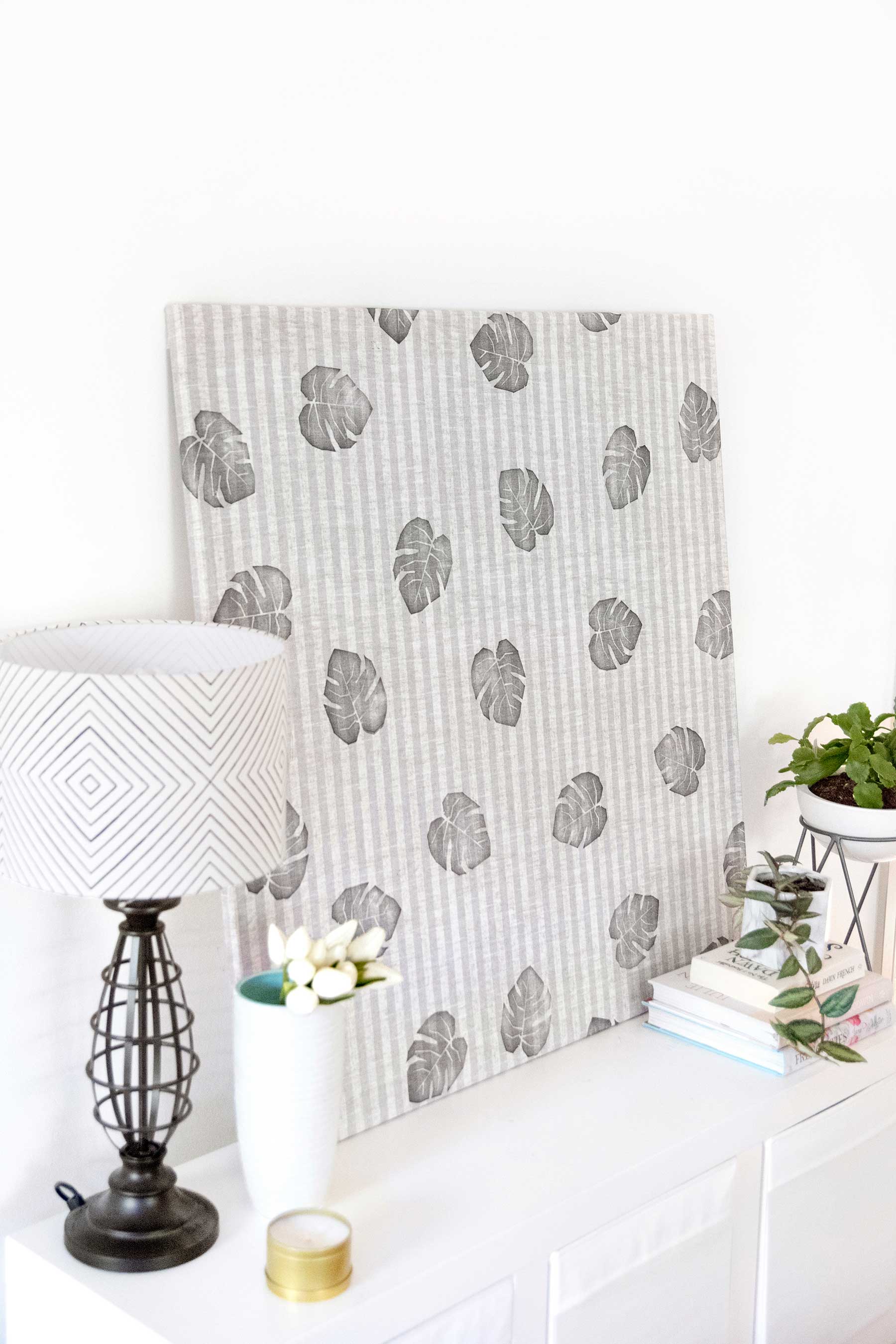 DIY fabric wall art - Make and Tell for Curbly