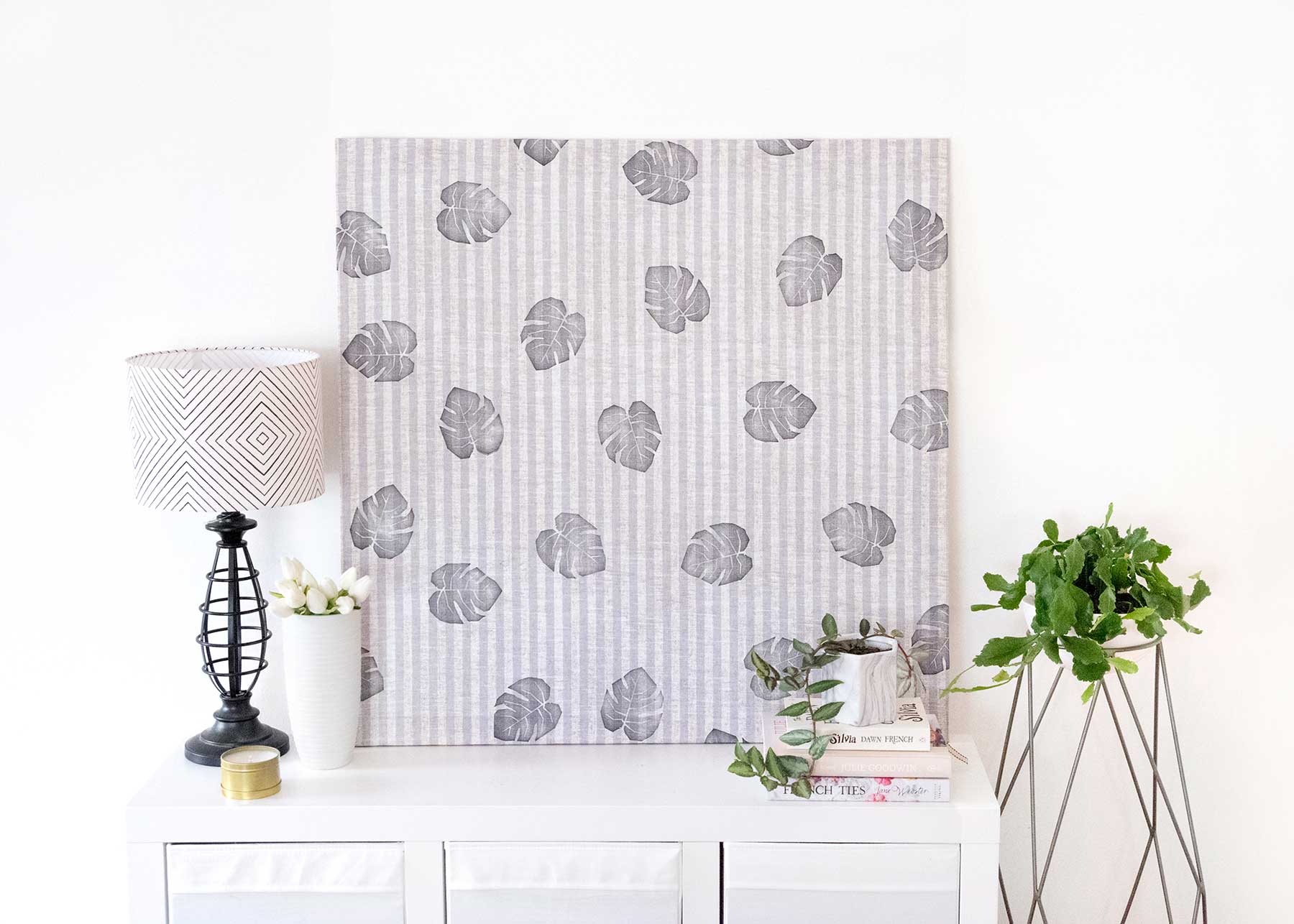 DIY fabric wall art - Make and Tell for Curbly