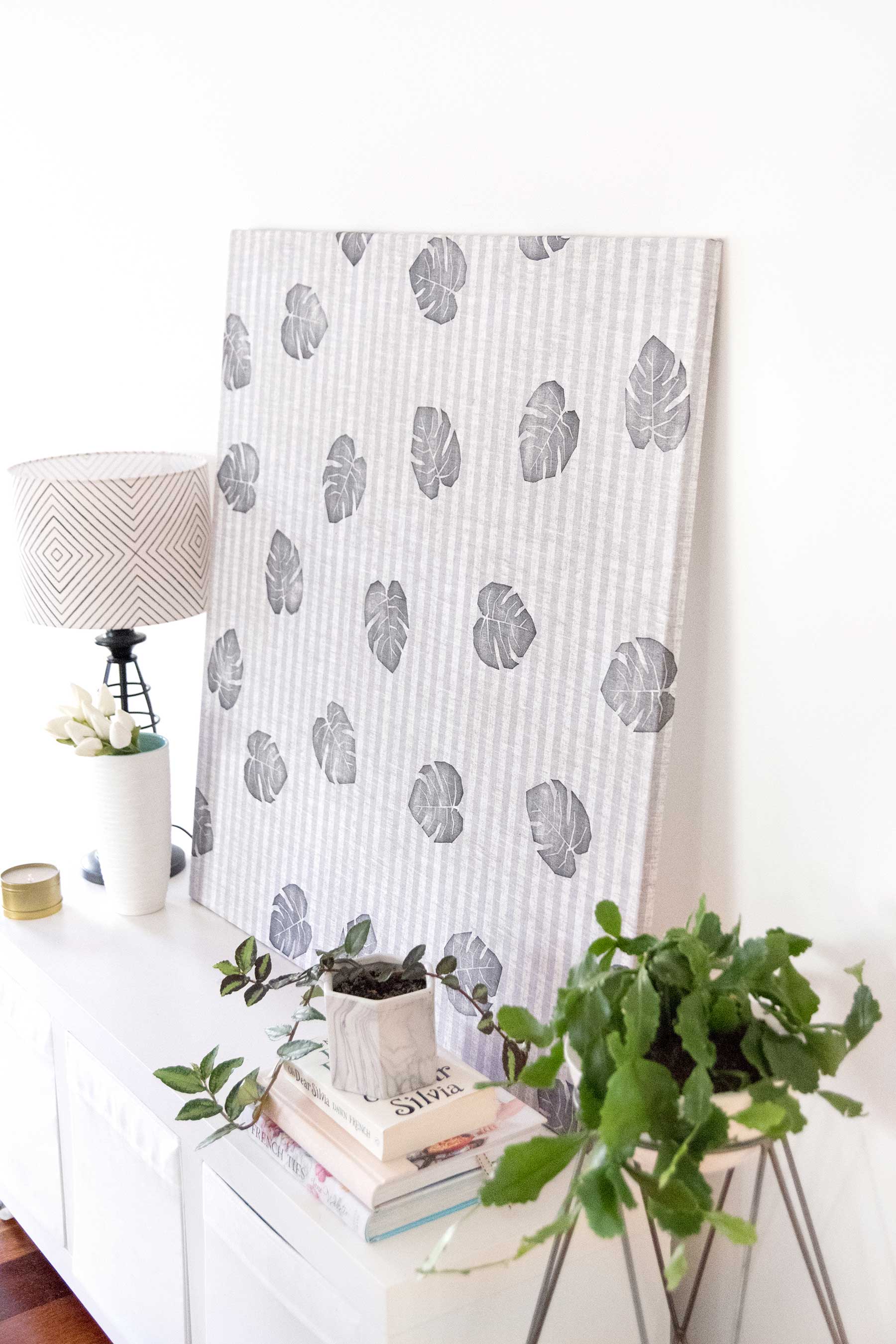 DIY fabric wall art - Make and Tell for Curbly