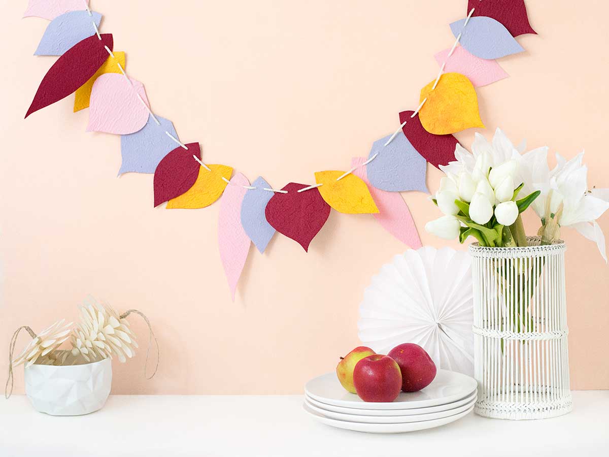 DIY autumn leaf garland - Make and Tell for Curbly