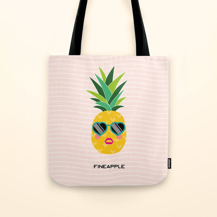 Fineapple tote bag - Make and Tell on Society6