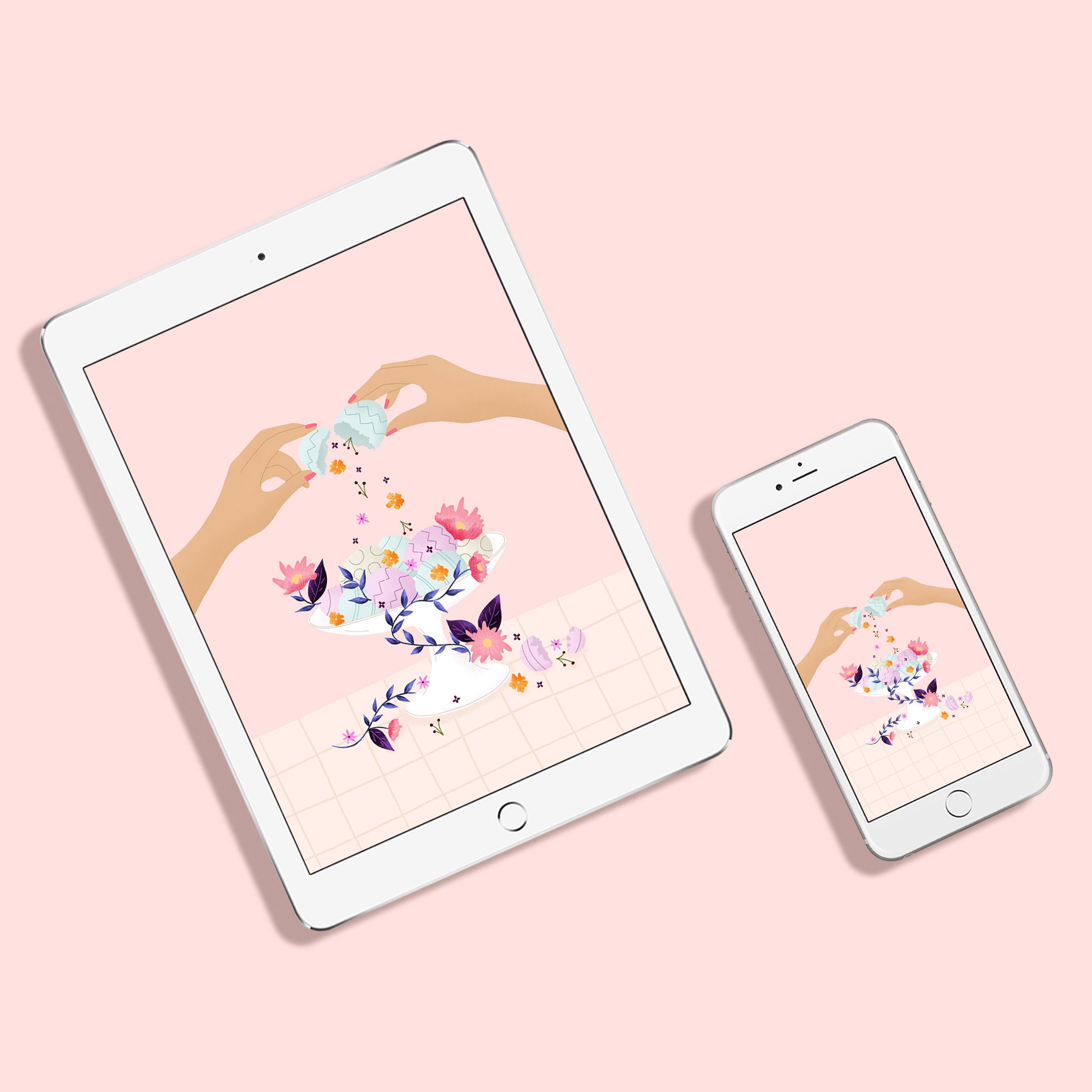 Floral easter egg wallpaper - free download for desktop, tablet and phone