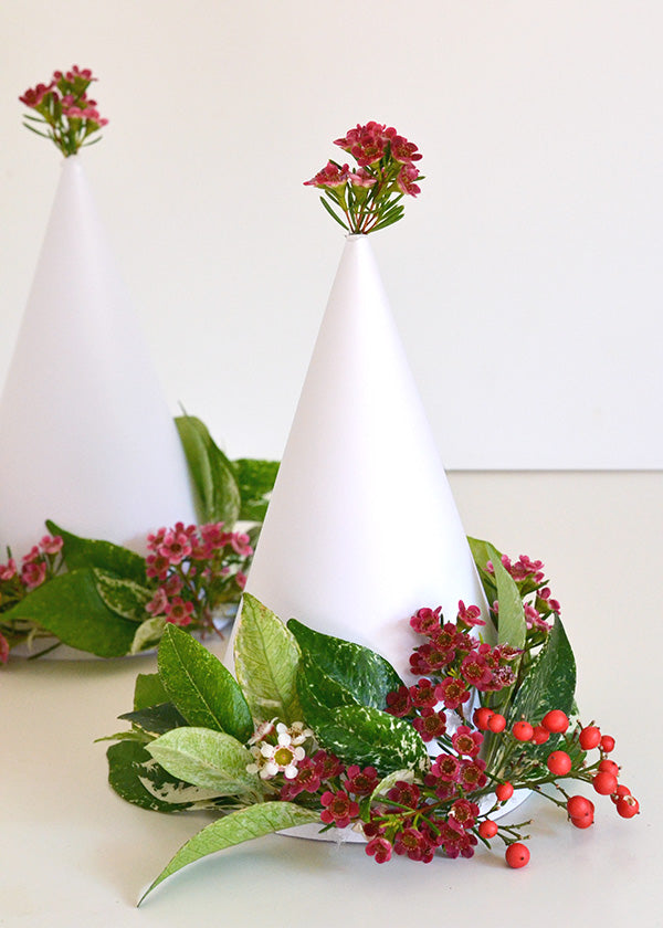 floral christmas party hats