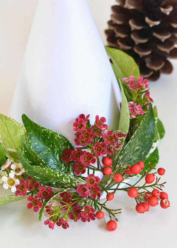 floral christmas party hats