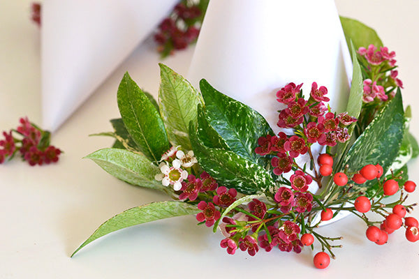 floral christmas party hats