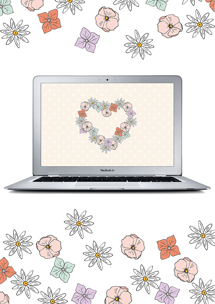Flower power desktop and iPad wallpaper - free download!