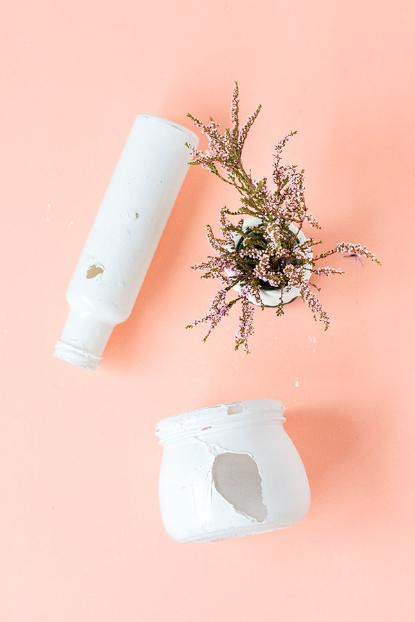 Failed craft project - spray paint vase makeover gone wrong