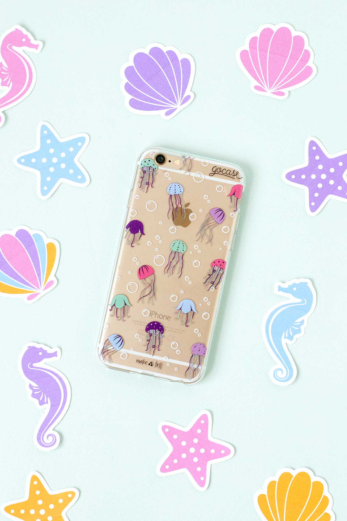 Jellyfish phone case. Design by Make and Tell, available from Gocase