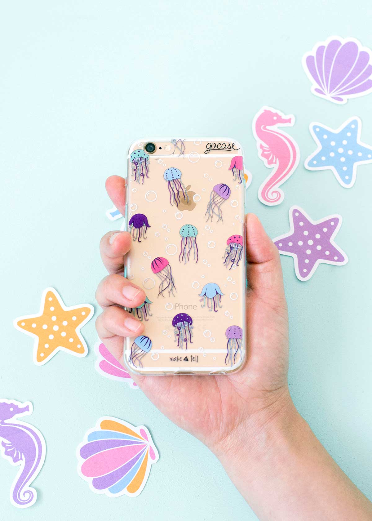 Jellyfish phone case. Design by Make and Tell, available from Gocase