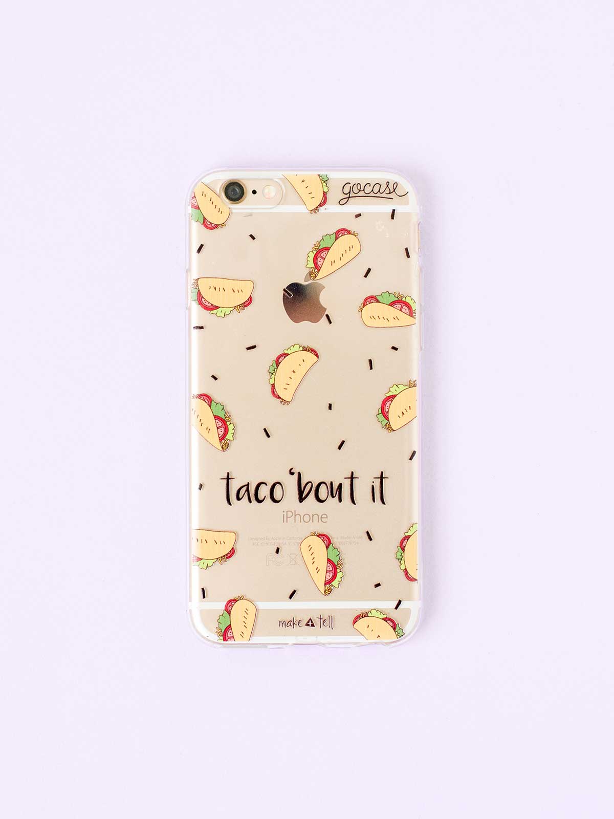 Taco 'bout it phone case. Design by Make and Tell, available from Gocase