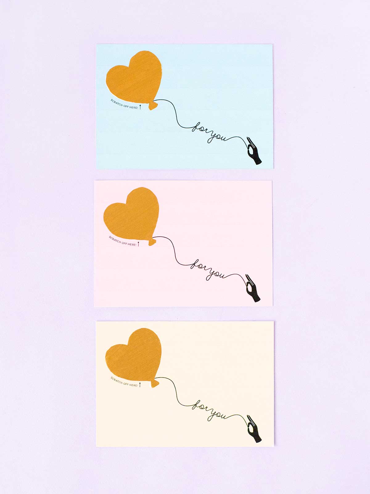 Heart balloon scratch off greeting card DIY - with free printable!