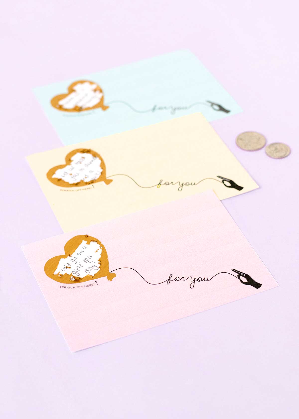 Heart balloon scratch off greeting card DIY - with free printable!