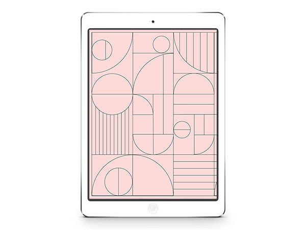 Bauhaus inspired geometric iPad wallpaper