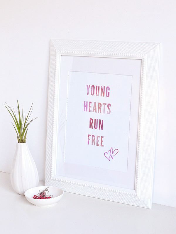 Young hearts run free print