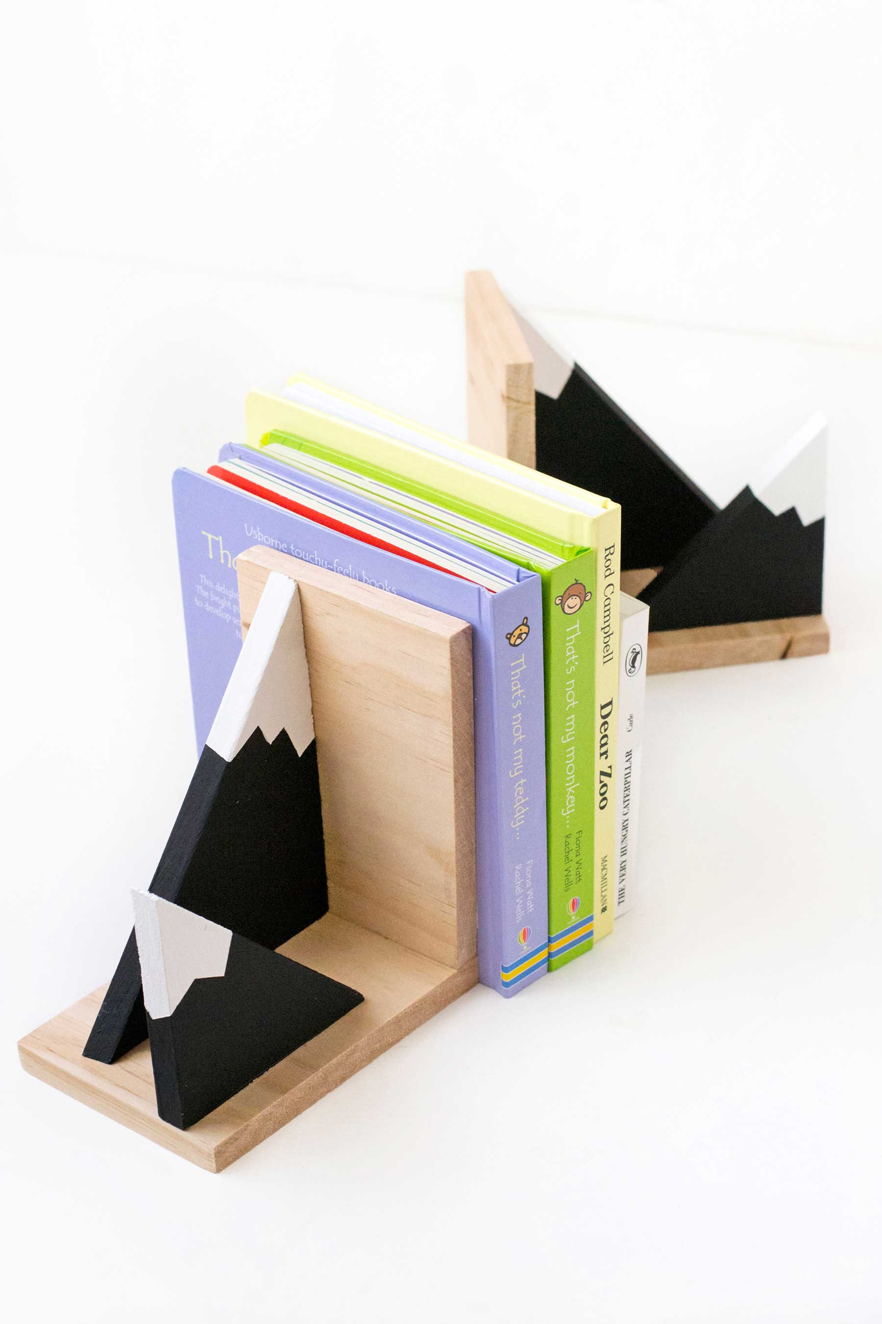 DIY mountain bookends - Make and Tell for Curbly