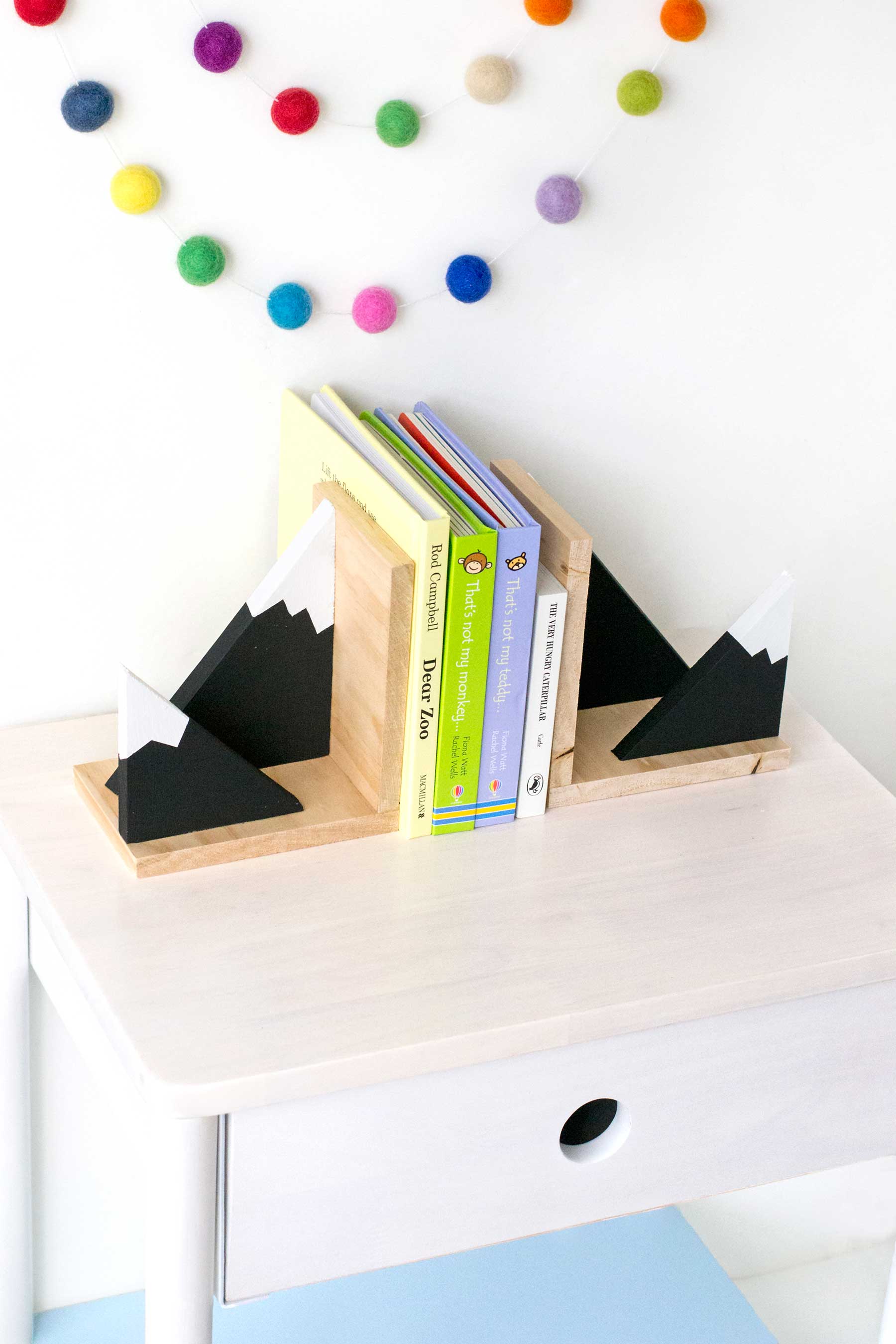 DIY mountain bookends - Make and Tell for Curbly