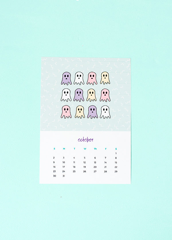 October 2016 ghost calendar