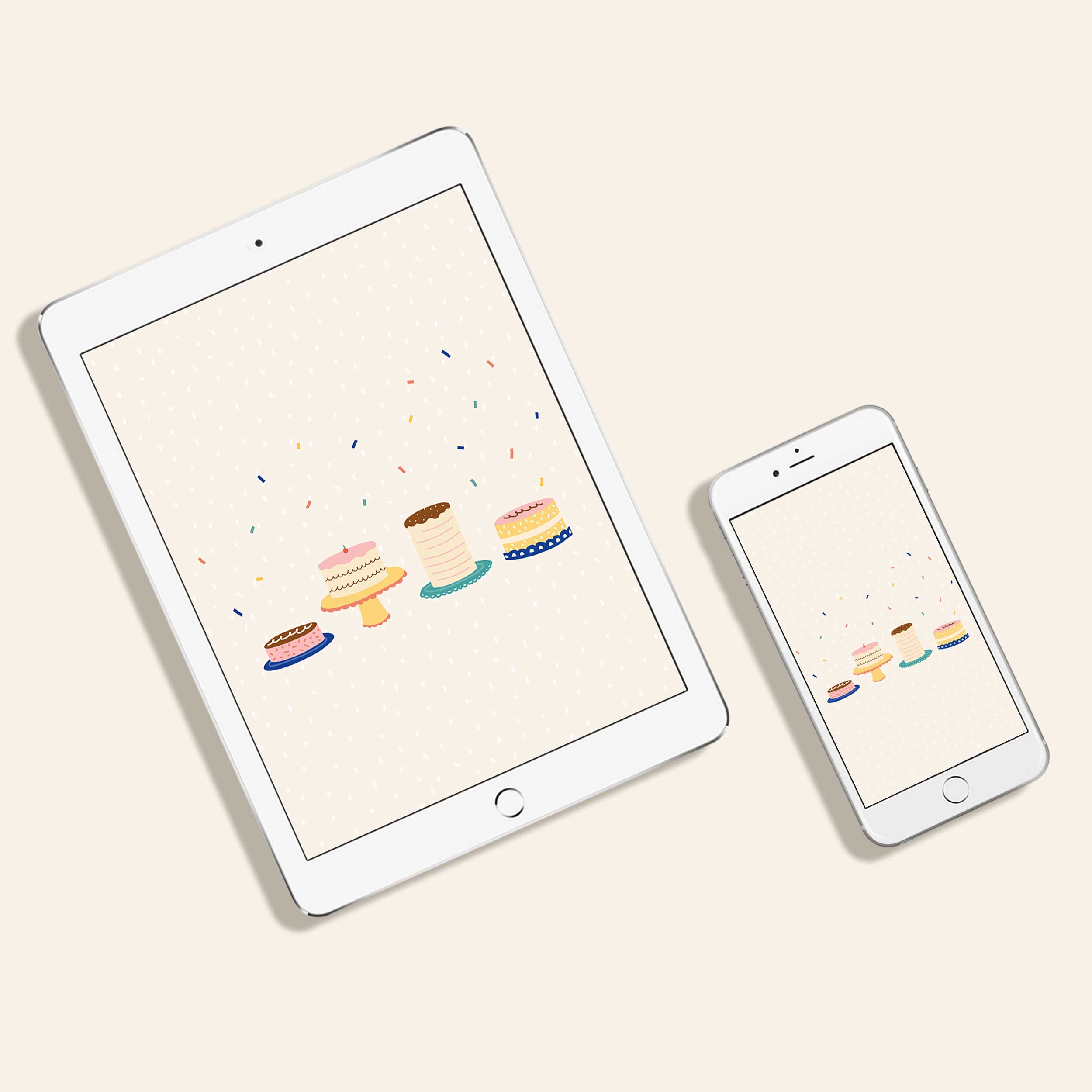 Cake party wallpaper - free download for desktop, tablet and phone