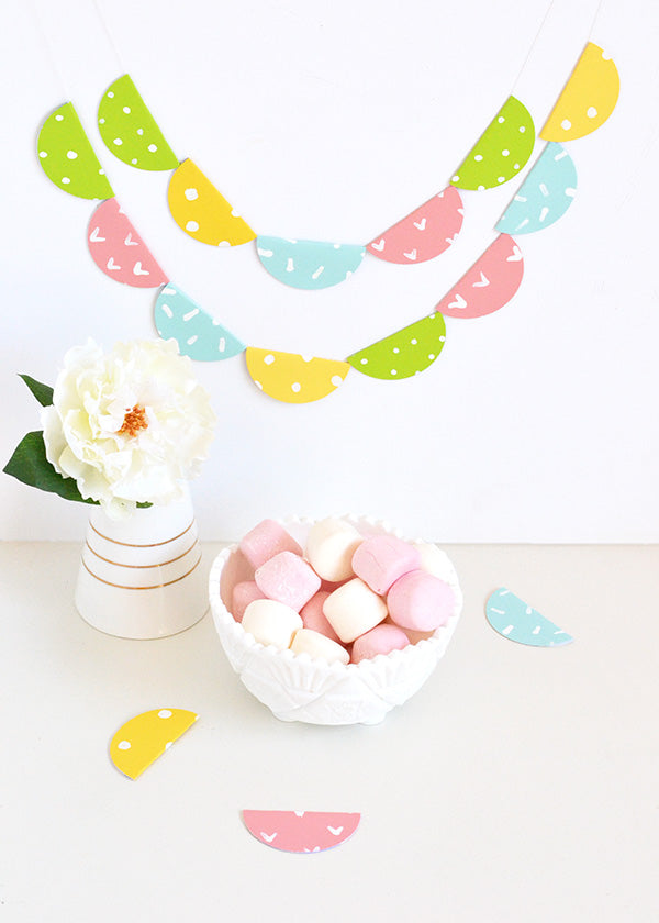 patterned paint chip garland