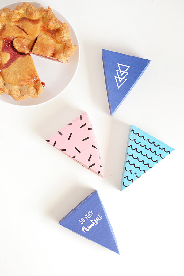 Printable pie slice boxes