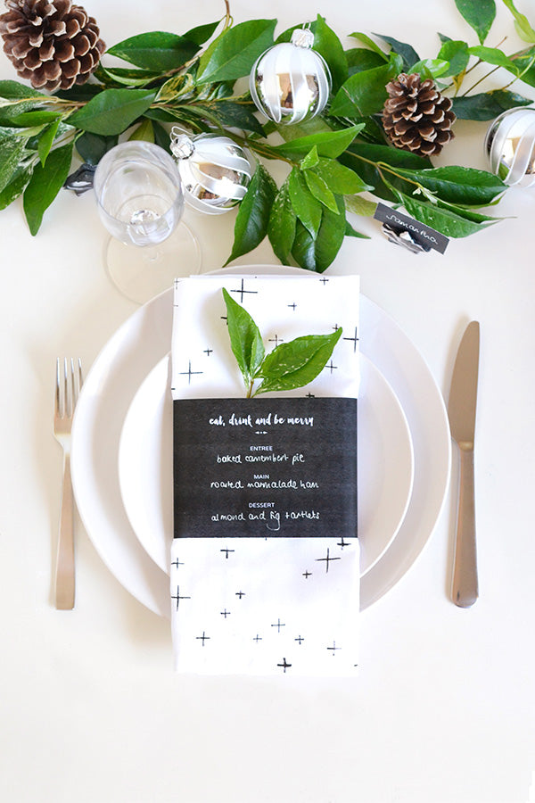 Holiday place setting DIY