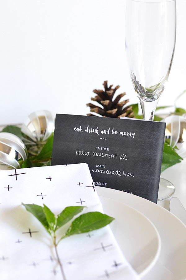 Holiday place setting DIY