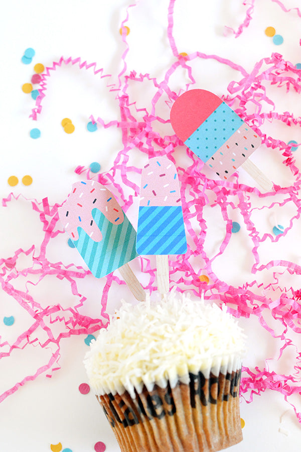 printable popsicle cake toppers