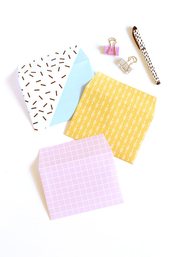 DIY printable patterned envelopes