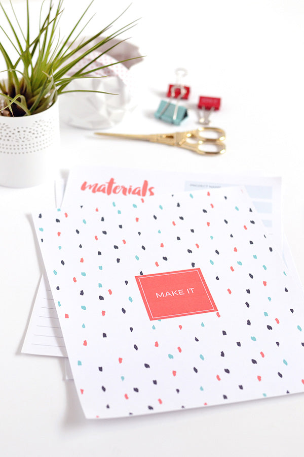 printable DIY project planner