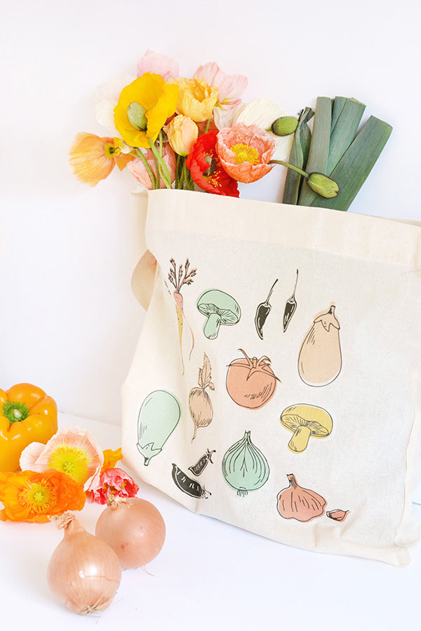 Market day tote bag plus printable for Curbly